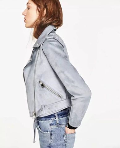 Áo jacket nữ da lộn nhiều màu đẹp