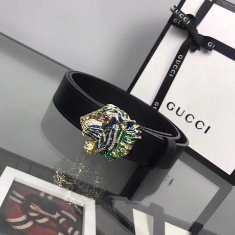 Belt gucci nam mặt hổ đính đá