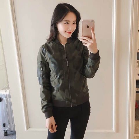 Áo bomber nữ rằn ri đẹp độc