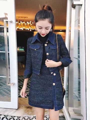 Bộ váy dạ tweed sang đẹp cao cấp