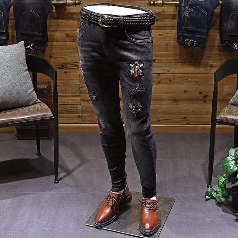 Quần jeans nam thêu huy hiệu đẹp độc