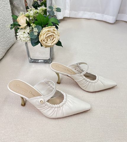 Giày cao gót Dior* cao 8cm da cừu xếp ly đẹp sang mẫu mới VIP 1:1