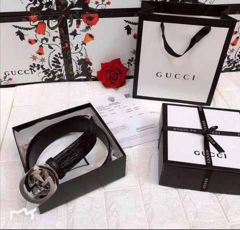 Belt gucci nam vân cá sấu super đẹp