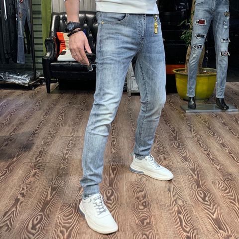 Quần jeans nam VERSACE thêu logo vàng đẹp SIÊU CẤP