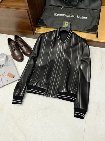 Áo khoác da cừu xịn cho nam zegna.* màu sọc bạc kiểu đẹp độc VIP 1:1