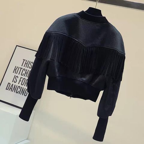 Áo bomber nữ tua rua kiểu độc đẹp