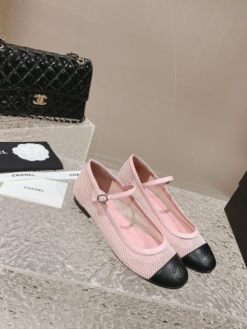 Giày bệt chanel* lưới mũi phối da bò đẹp VIP 1:1