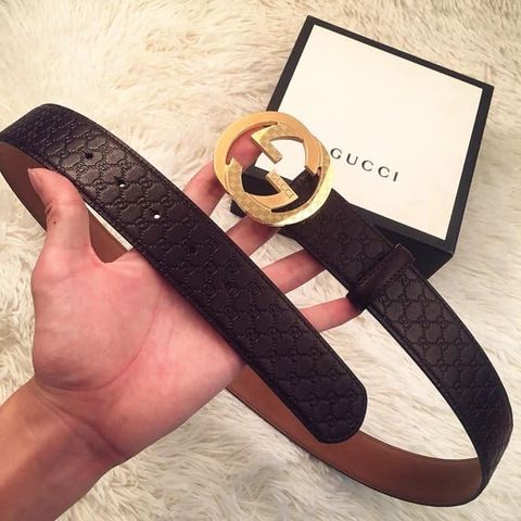 Belt gucci nam bản 4cm da dập logo đẹp sang hàng super