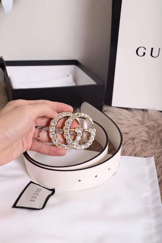 Belt gucci nữ mặt nạm đá bản 4.0cm