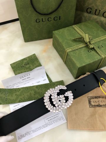 Belt nữ GUCCI* SIÊU CẤP mặt logo đính đá bản 3cm và 4cm SIÊU CẤP