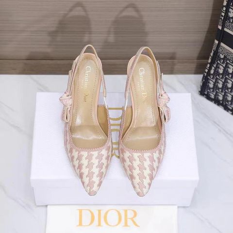 Giày cao gót Dior* hoạ tiết ziczac chất vải lót da bê đẹp SIÊU CẤP