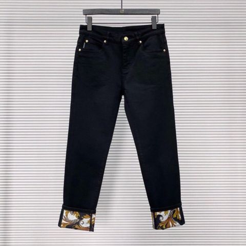 Quần jeans nam VERSACE* gấu quần phối hoa văn vàng đẹp cao cấp