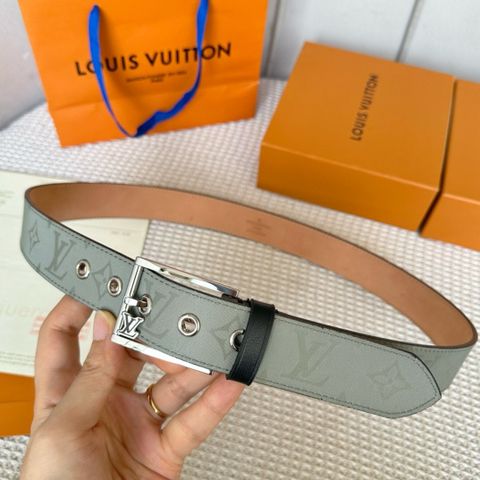 Belt nam LV* dây hoạ tiết Monogram màu xám đá đẹp SIÊU CẤP