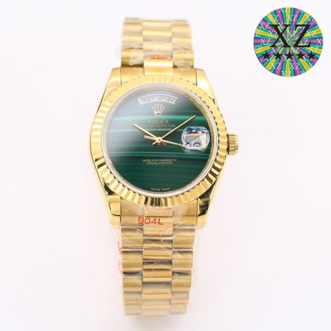 Đồng hồ nữ rolex* dây kim loại mạ vàng mặt xanh lá đẹp sang thanh lịch VIP 1:1