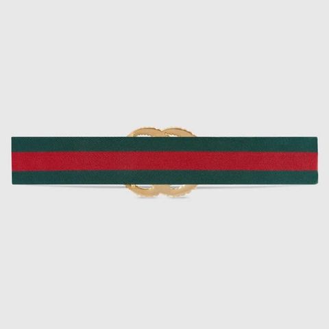 Belt gucci nữ mặt vàng dây dù