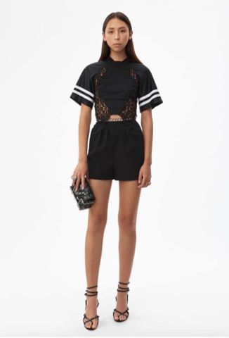 Áo phông nữ alexander wang pha ren