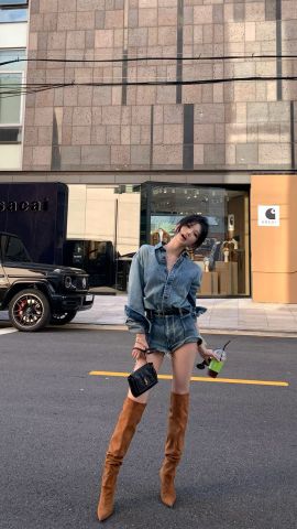 Áo sơ mi nữ jeans YSL* đẹp VIP 1:1