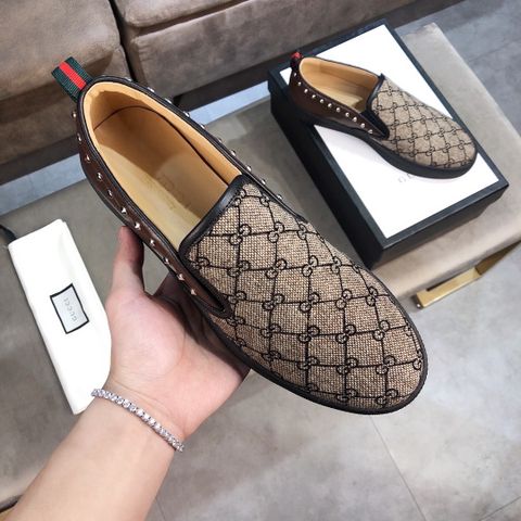 Giày slip on nam GUCCI hoạ tiết logo đẹp cao cấp