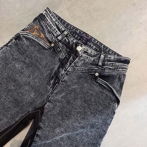 Quần jeans nữ LV siêu cấp phối đen màu đẹp độc sz S M L