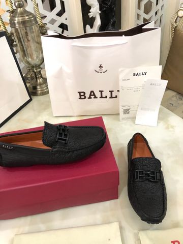 Giày lười Bally* da bò hoạ tiết Logo đẹp sang độc đáo SIÊU CẤP