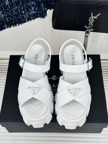 Sandal nữ PRADA* đế cao 6cm dáng khoẻ đẹp cao cấp