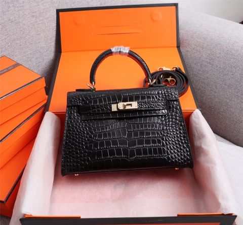 Túi xách nữ Hermes* kelly vân cá sấu nhiều màu đẹp