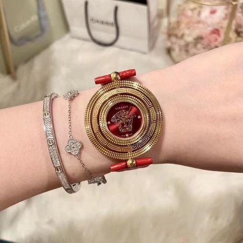 Đồng hồ nữ versace mặt xoay dây da