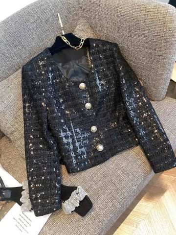 Áo khoác nữ kim sa BALMAIN* đẹp sang VIP 1:1