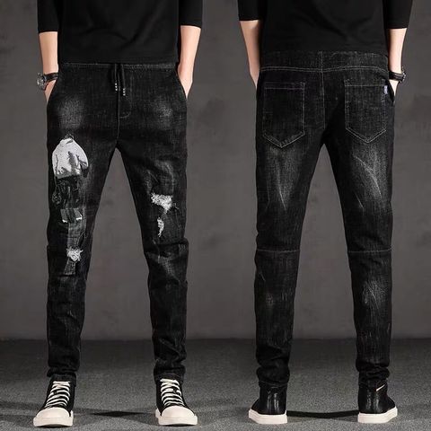 Quần jogger jeans nam in hoạ tiết đẹp độc