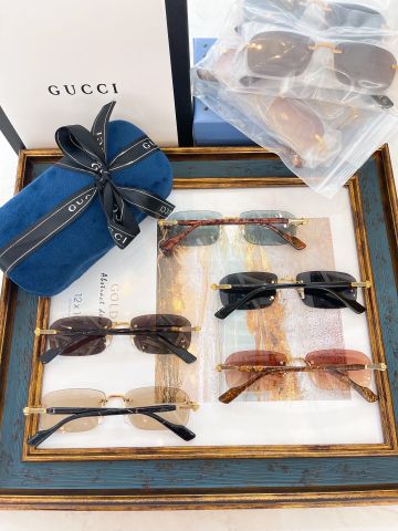 Kính GUCCI* nam nữ mắt vuông không viền đẹp sang VIP 1:1