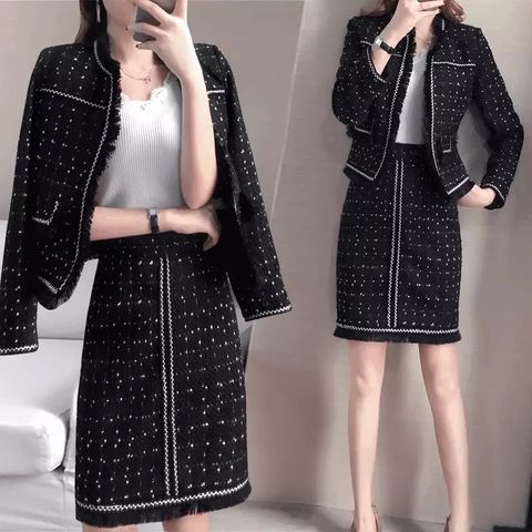 Bộ váy dạ tweed đẹp cao cấp