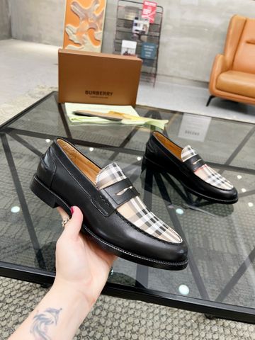 Giày nam Loafer BURBERRY* phối kẻ đẹp VIP 1:1