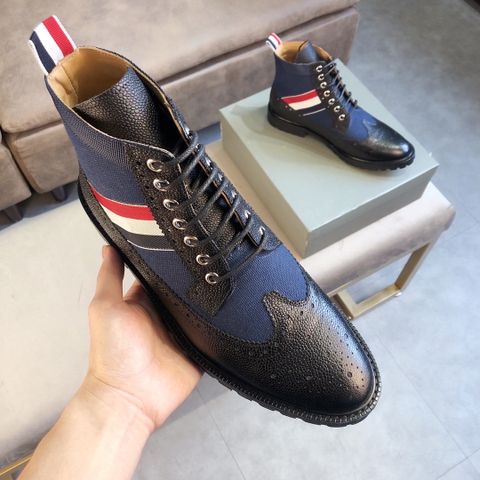 Giày nam cao cổ thom browne phối kẻ đẹp độc cao cấp