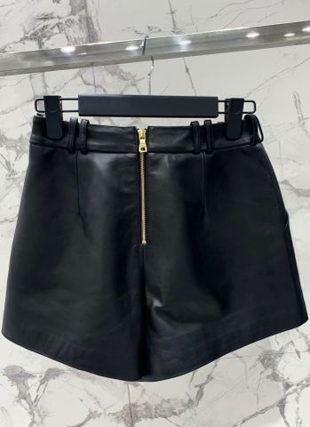 Quần short nữ da cừu BALMAIN* khuy vàng VIP 1:1