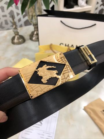 Belt nam BURBERRY mặt logo dây da mix 2 màu mềm đẹp