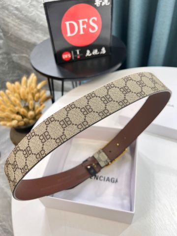 Belt nam nữ Balenciaga* x GUCCI* dây hoạ tiết Logo dùng đc cả 2 mặt