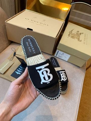 Dép nữ BURBERRY đế cói đẹp mẫu mới