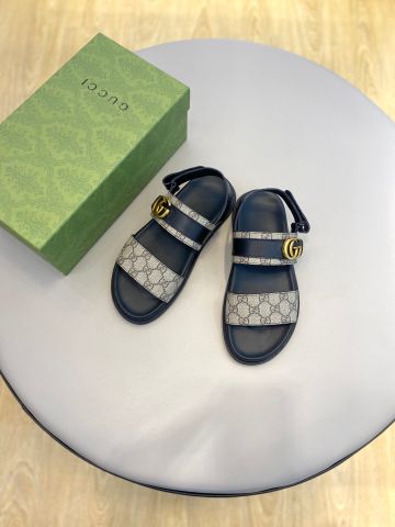 Sandal nam GUCCI* quai hoạ tiết Logo cao cấp