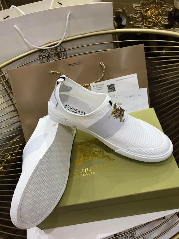 Giày slip on nam BURBERRY chất chun logo vàng chất đẹp lượng mua lớn