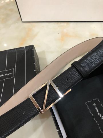 Belt nam zegna* da vân mặt bạc cao cấp