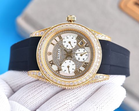 Đồng hồ nam rolex* dây cao su máy cơ mặt nạm kim đẹp lịch lãm VIP 1:1