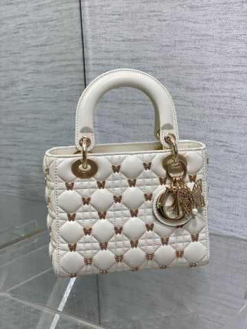 Túi xách nữ Dior* lady tán đinh vàng hình bươm bướm đẹp sang độc đáo VIP 1:1