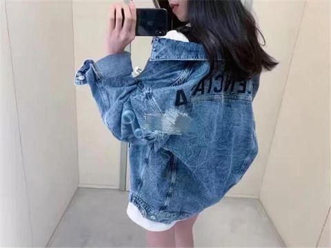 Áo jeans nữ BALENCIAGA dáng rộng đẹp độc