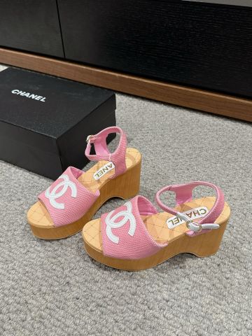 Sandal nữ đế xuồng CHA*NEL* cao 7cm VIP 1:1