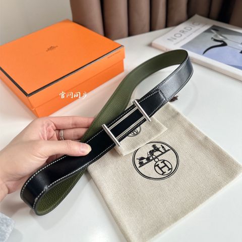 Belt nam nữ HERMES* bản 3.2cm dây da bò cao cấp