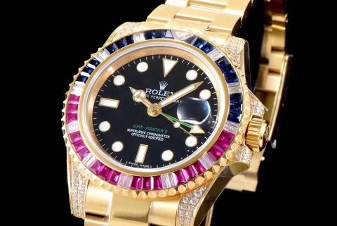 Đồng hồ nam rolex dây kim loại mặt viền kim case