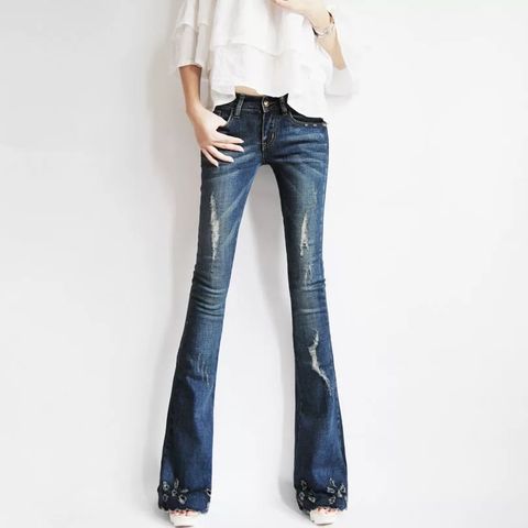 Jeans ống loe hàng độc chất đẹp