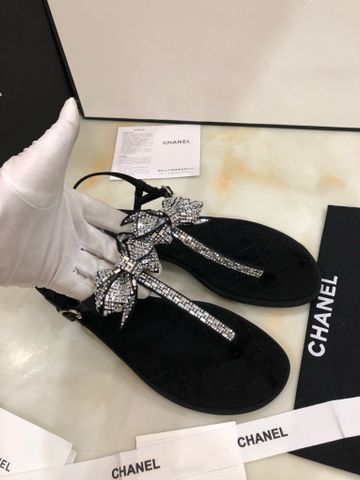 Sandal nữ chanel* sỏ ngón nơ đá đẹp sang cao cấp