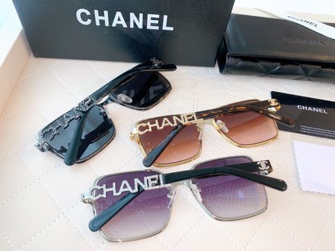 Kính nữ CHANEL* mắt vuông gọng chữ kim loại nạm đá đẹp sang SIÊU CẤP