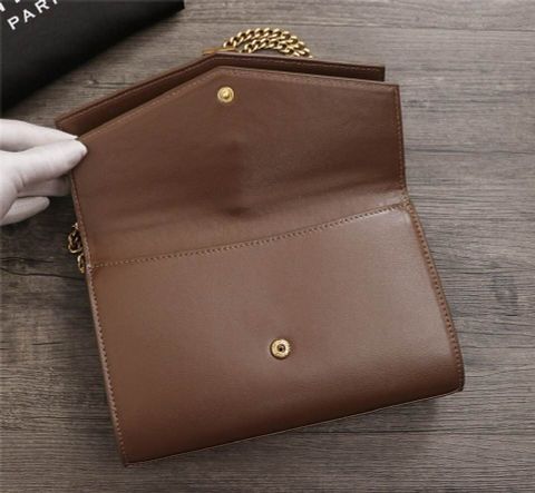 Túi ysl da lỳ size 23cm đẹp màu nâu và đen